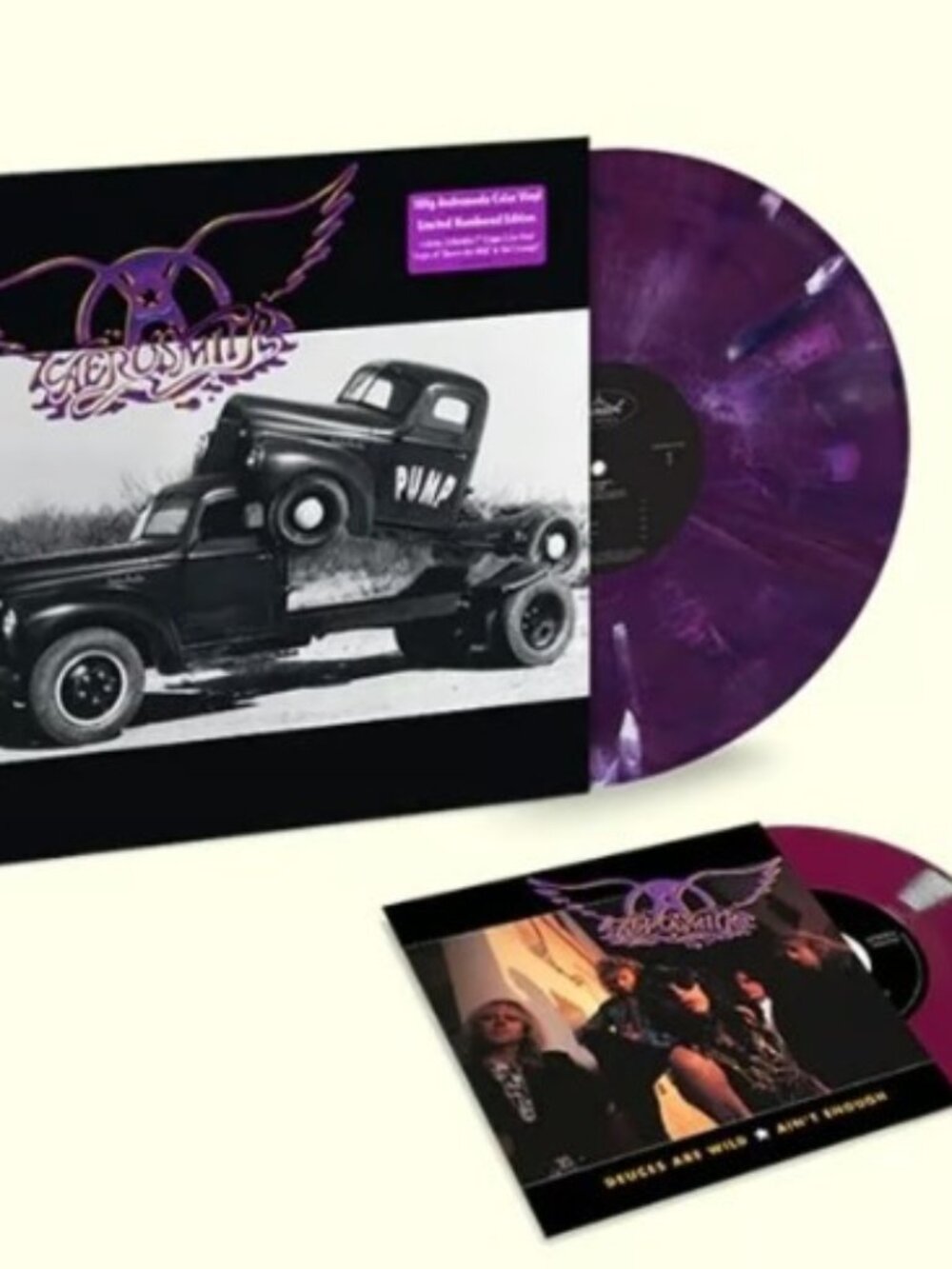 Aerosmith Pump LP + 7 in. ~ Numb/Ltd Ed 2,000 ~ 180g Colored Vinyl ~ New/Sealed!